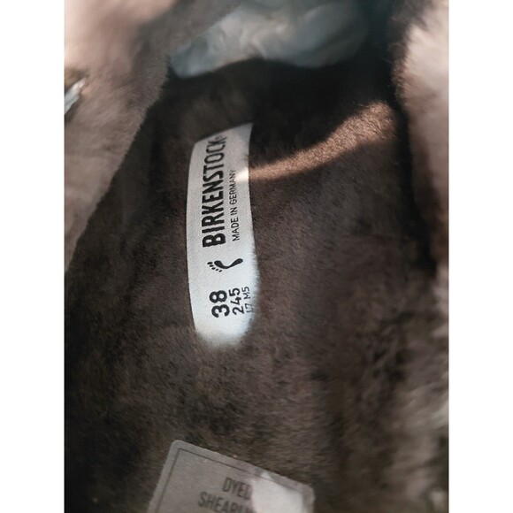 NEW Birkenstock Boston Shearling Mocha Suede Leather Women's Size 7-7.5 - Picture 7 of 8